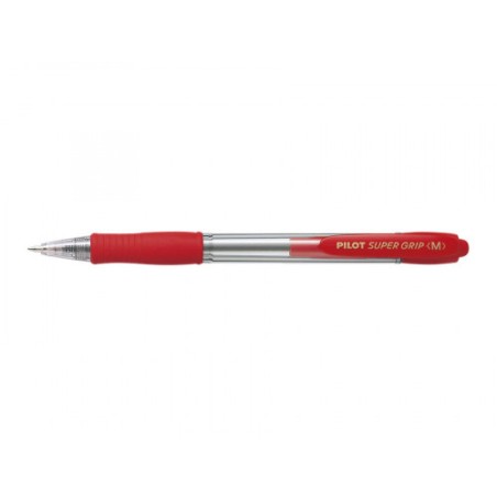 249-BOLIGRAFO RETRACTIL SUPERGRIP 1.0MM ROJO PILOT BPGP-10R-M-R