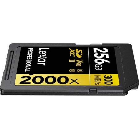 24941-LEXAR 256GB PROFESSIONAL 2000X SDXC UHS-II CARDS, UP TO 300MB/S READ 260MB/S WRITE C10 V90 U3
