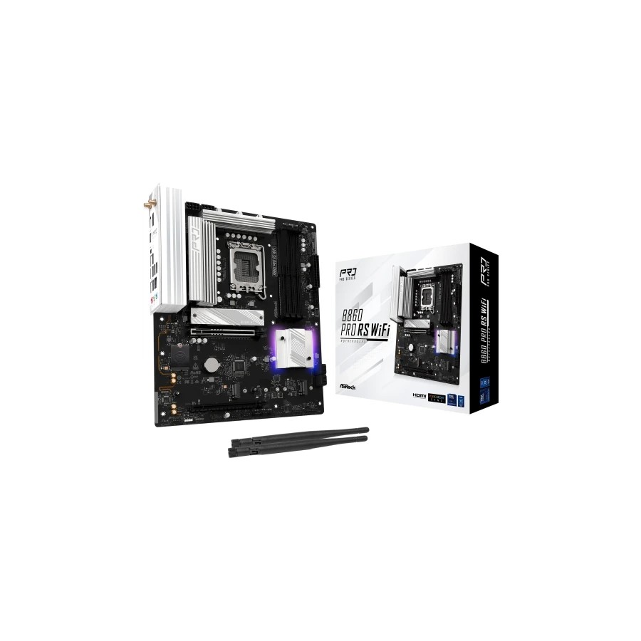 24988-PLACA ASROCK B860 PRO RS WIFI,INTEL,1851,B860,4DDR5,256GB,1HDMI+1DP,4SATA3+2M.2,2.5GBLAN,WIFI6E+BT5.3,8USB3.2+2USB