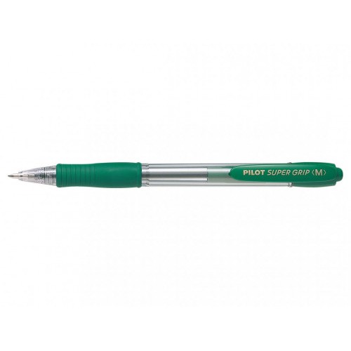 250-BOLIGRAFO RETRACTIL SUPERGRIP 1.0MM VERDE PILOT BPGP-10R-M-G