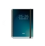 25024-AGENDA ESCOLAR 2025-2026 TAMANO A5 TAPA CARTON FORRADO DIA PAGINA PRIME BOREAL DOHE 52046