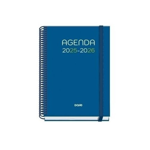 25025-AGENDA ESCOLAR 2025-2026 TAMANO A5 TAPA CARTON FORRADO DIA PAGINA PRIME LOGIC DOHE 52047