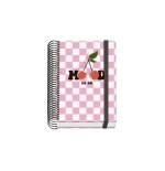 25026-AGENDA ESCOLAR 2025-2026 TAMANO A6 TAPA CARTON FORRADO DIA PAGINA PRIME CHERRY DOHE 52048