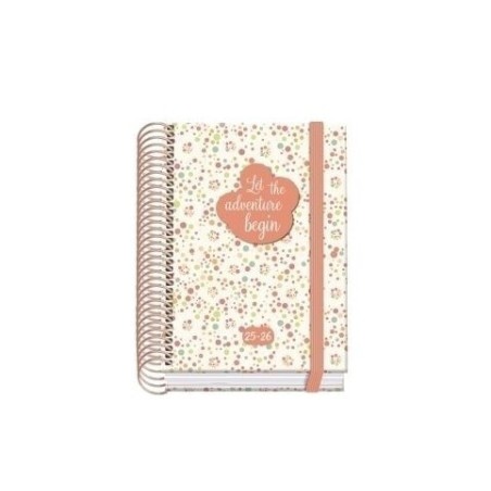 25028-AGENDA ESCOLAR 2025-2026 TAMANO A6 TAPA CARTON FORRADO DIA PAGINA PRIME BUBBLES DOHE 52050