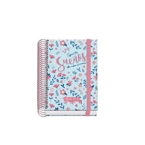 25029-AGENDA ESCOLAR 2025-2026 TAMANO A6 TAPA CARTON FORRADO DIA PAGINA PRIME BLOSSOM DOHE 52051