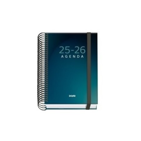 25030-AGENDA ESCOLAR 2025-2026 TAMANO A6 TAPA CARTON FORRADO DIA PAGINA PRIME BOREAL DOHE 52052