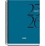 25033-AGENDA ESCOLAR 2025-2026 TAMANO A5 TAPA CARTON FORRADO SEMANA VISTA MODELO SYSTEM BASIC AZUL DOHE 52056