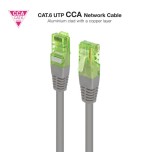 Nanocable Cable de Red Latiguillo RJ45 CAT.6 UTP AWG26 CCA, Gris, 30 cm