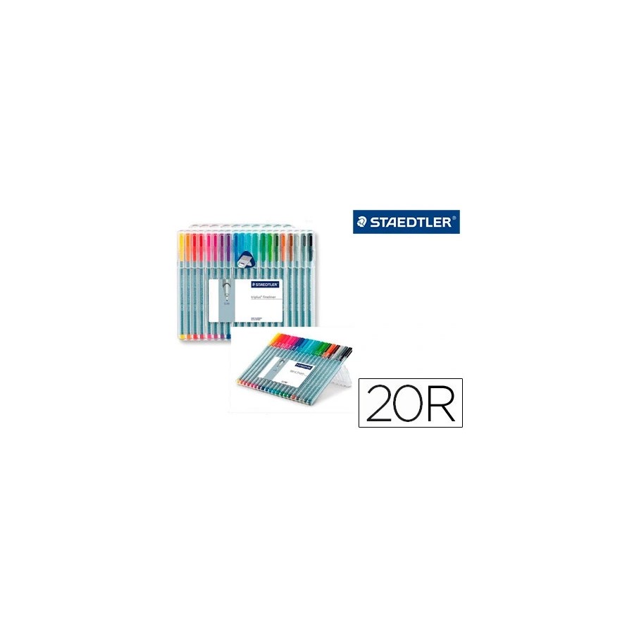 25107-ESTUCHE 20 PIEZAS TRIPLUS FINELINER 334 (14+6 DE REGALO) SURTIDAS STAEDTLER 334 SB20P3