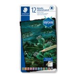 25110-ESTUCHE METALICO CON 12 LAPICES DE COLORES METALICOS DESIGN JOURNEY 146M M12