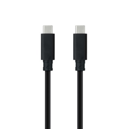25119-Nanocable Cable USB 3.2 Gen2x2 20Gbps 5A/100W 4K/60Hz USB-C/M-USB-C/M, Negro, 3 m