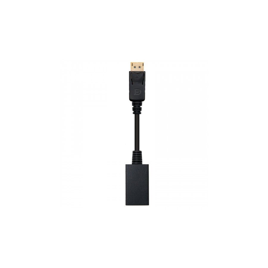 25182-Nanocable CONVERSOR DISPLAYPORT A HDMI DP/M-HDMI/H NEGRO 15 CM