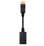 25182-Nanocable CONVERSOR DISPLAYPORT A HDMI DP/M-HDMI/H NEGRO 15 CM