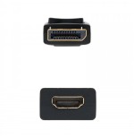 25183-Nanocable CONVERSOR DISPLAYPORT A HDMI DP/M-HDMI/H NEGRO 15 CM