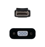 Nanocable Conversor DisplayPort a sVGA, DisplayPort/M-sVGA/H, Negro, 15 cm