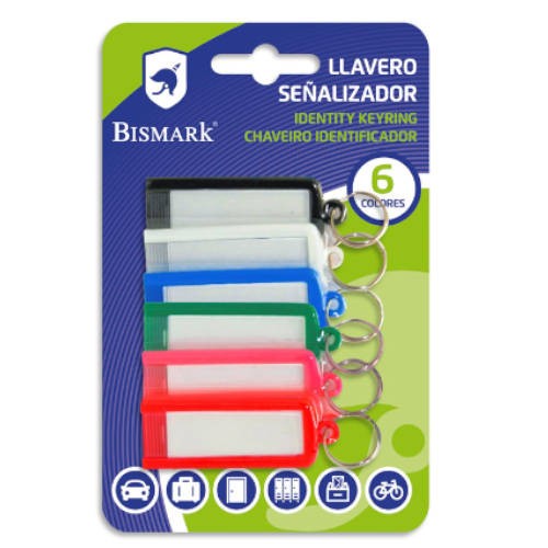 2525-BLISTER 6 LLAVEROS SENALIZADORES BISMARK 317818