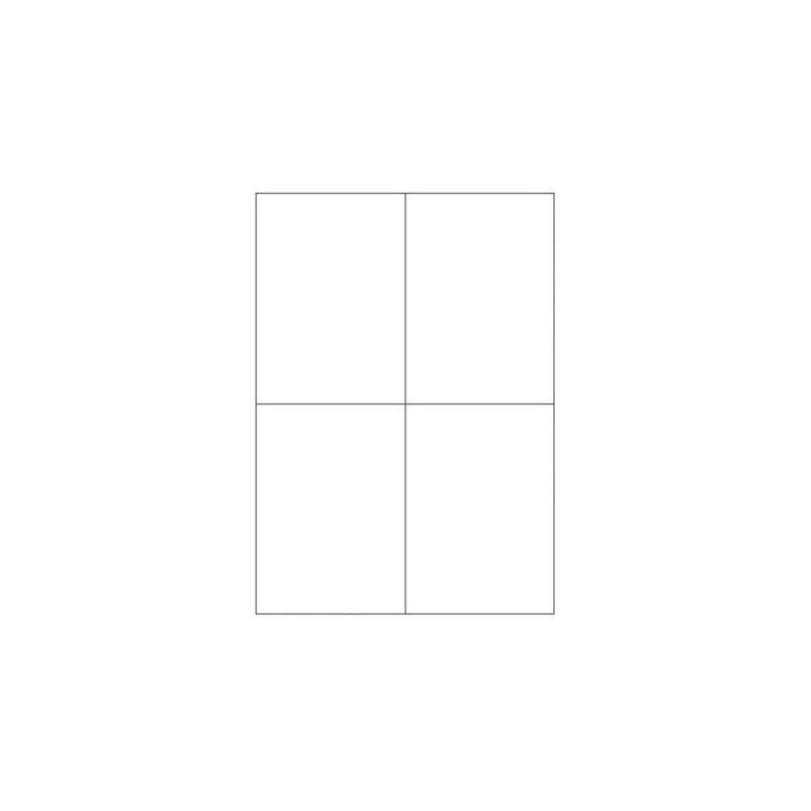 CAJA 100 HOJAS ETIQUETAS BLANCAS SIN MARGENES-LASER/INYECCION DE TINTA/FOTOCOPIADORAS-105X148 MM MEGASTAR LP4MS-105148