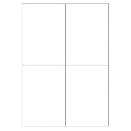 CAJA 100 HOJAS ETIQUETAS BLANCAS SIN MARGENES-LASER/INYECCION DE TINTA/FOTOCOPIADORAS-105X148 MM MEGASTAR LP4MS-105148