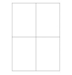 CAJA 100 HOJAS ETIQUETAS BLANCAS SIN MARGENES-LASER/INYECCION DE TINTA/FOTOCOPIADORAS-105X148 MM MEGASTAR LP4MS-105148