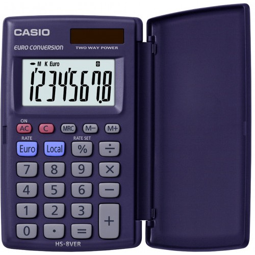 25287-CALCULADORA DE BOLSILLO DE 8 DIGITOS CASIO HS-8VERA