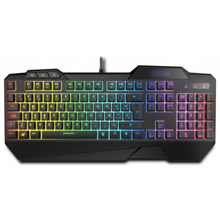KROM PACK GAMING KRUSHER. TECLADO SEMI-MECANICO + RATON. RGB. NEGRO
