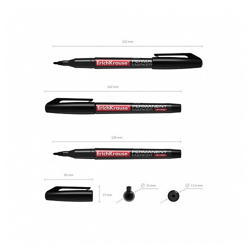 25327-MARCADOR PERMANENTE P-70, COLOR: NEGRO ERICH KRAUSE 37073