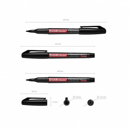 25327-MARCADOR PERMANENTE P-70, COLOR: NEGRO ERICH KRAUSE 37073