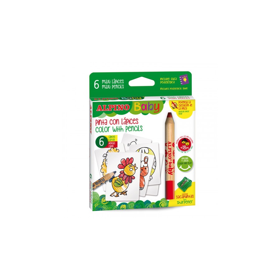 25347-ESTUCHE 6 LAPICES BABY-LA GRANJA ALPINO AL002006