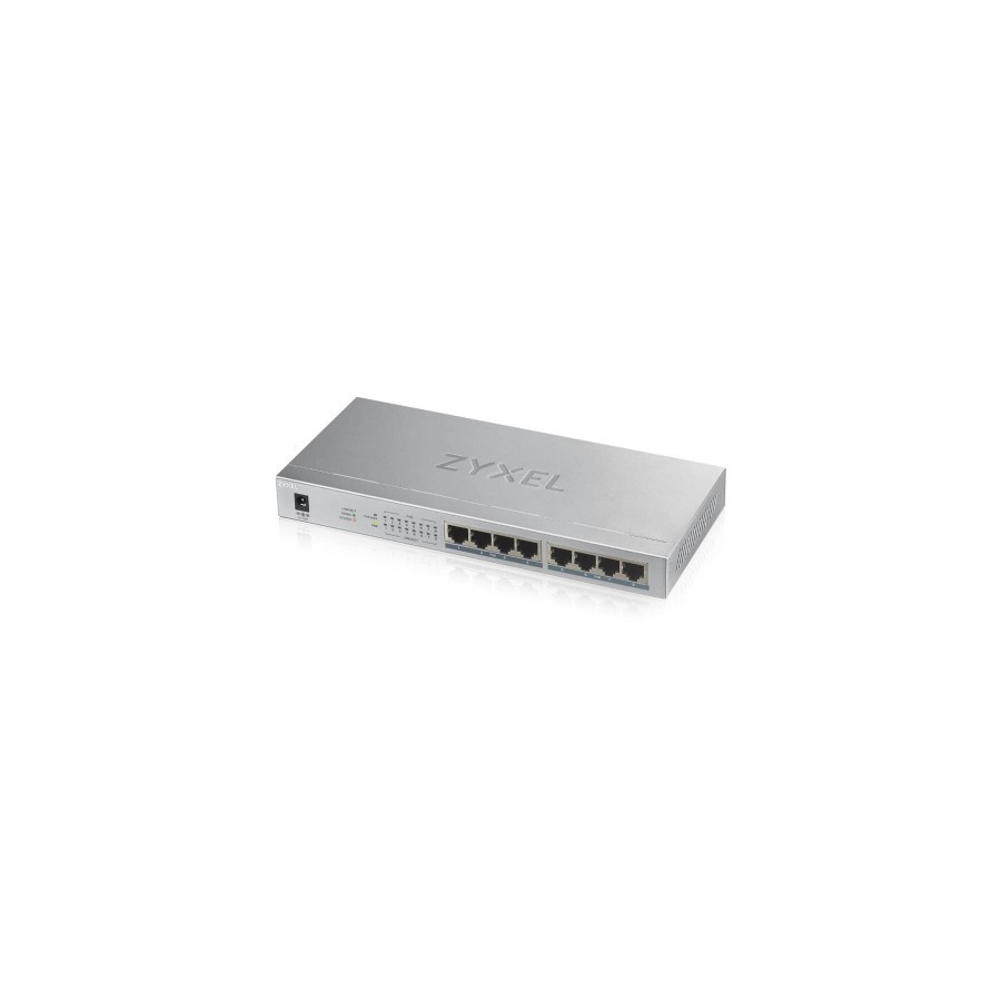 25398-Zyxel GS1008HP No administrado Gigabit Ethernet (10/100/1000) Energia sobre Ethernet (PoE) Gris