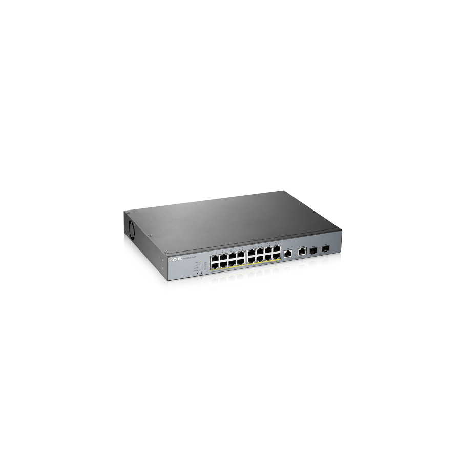 25415-Zyxel GS1350-18HP-EU0101F switch Gestionado L2 Gigabit Ethernet (10/100/1000) Energia sobre Ethernet (PoE) Gris