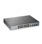 25415-Zyxel GS1350-18HP-EU0101F switch Gestionado L2 Gigabit Ethernet (10/100/1000) Energia sobre Ethernet (PoE) Gris