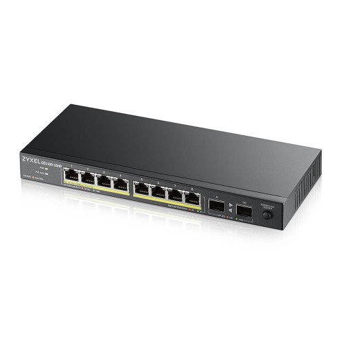 25441-Zyxel GS1100-10HP v2 No administrado Gigabit Ethernet (10/100/1000) Energia sobre Ethernet (PoE) Negro