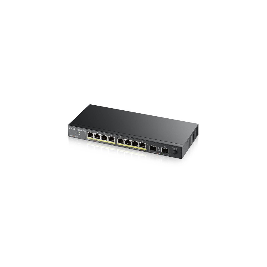 25441-Zyxel GS1100-10HP v2 No administrado Gigabit Ethernet (10/100/1000) Energia sobre Ethernet (PoE) Negro