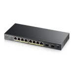 25441-Zyxel GS1100-10HP v2 No administrado Gigabit Ethernet (10/100/1000) Energia sobre Ethernet (PoE) Negro