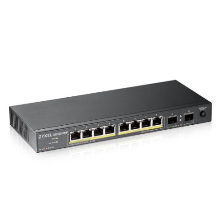 25442-Zyxel GS1100-10HP v2 No administrado Gigabit Ethernet (10/100/1000) Energia sobre Ethernet (PoE) Negro