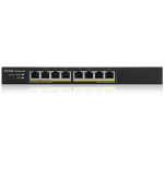 ZYXEL GS1915-8EP, 8-PORT GBE POE SMART HYBRID MODE SWITCH, STANDALONE OR NEBULAFLEX CLOUD, 60 WATT 802.3AT, DESKTOP, FANLESS