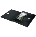 25512-CARPETA POLIPROPILENO DE PROYECTOS 38MM Y CIERRE BROCHE GIRATORIO A4 RECYCLE NEGRO LEITZ 46230095