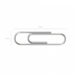 25521-CAJA 100 CLIPS DE PAPEL NIQUELADOS 33MM ERICH KRAUSE 7856