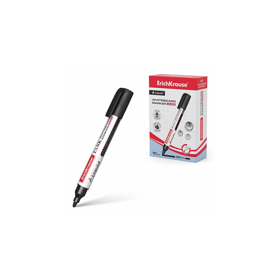 25555-MARCADOR PIZARRA BLANCA CON TINTA LIQUIDA LIQUID LW-600, TINTA COLOR NEGRO ERICH KRAUSE 48774