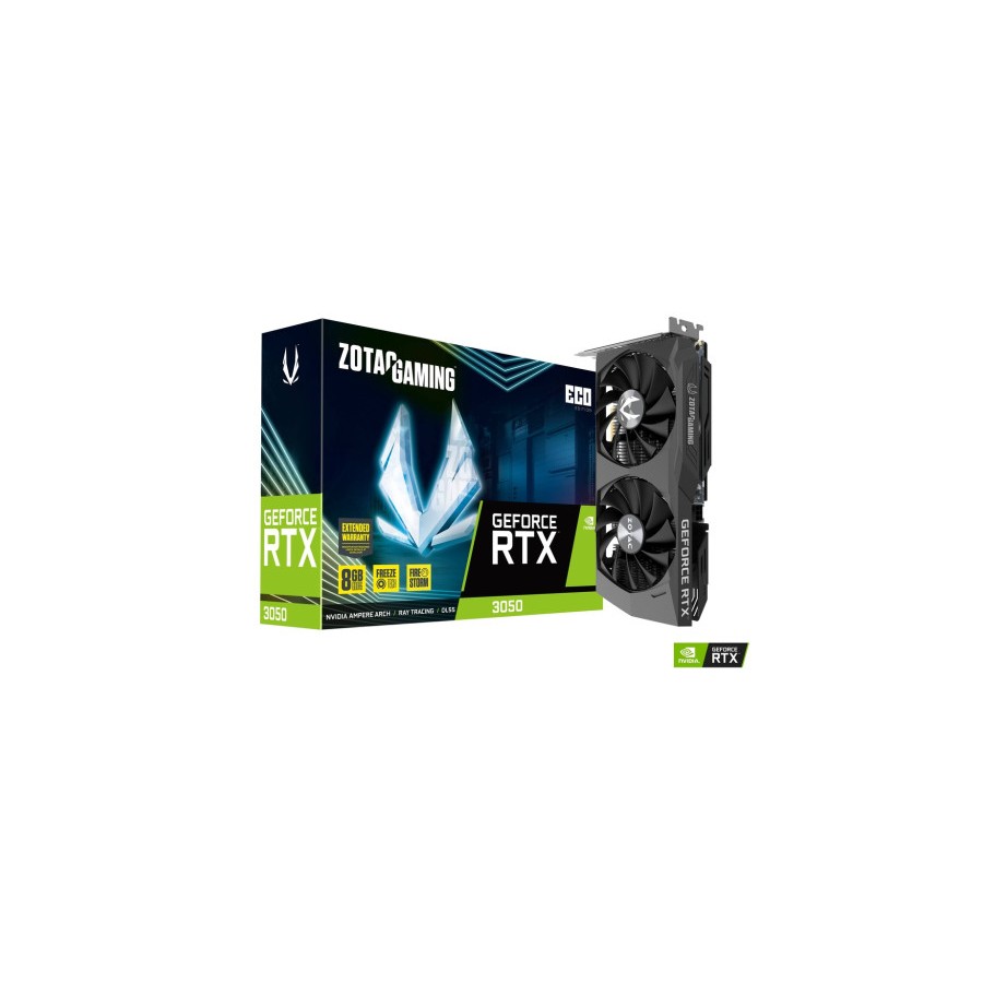 25580-VGA ZOTAC RTX 3050 ECO,NV,RTX3050,GDDR6,8GB,128BIT,HDMI+3DP,2 VENTILADORES (ZT-A30500K-10M)