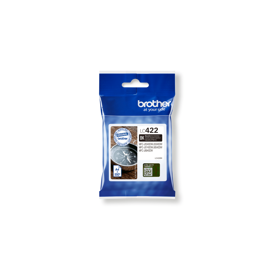 Brother LC-422BK cartucho de tinta 1 pieza(s) Original Negro