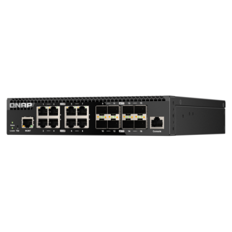 QNAP QSW-M3216R-8S8T switch Gestionado L2/L3 10G Ethernet (100/1000/10000) 1U Negro