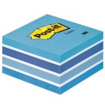 25667-CUBO 450 HOJAS NOTAS ADHESIVAS 76X76MM COLORES SURTIDOS AZULES 2028-B POST-IT 7100172385