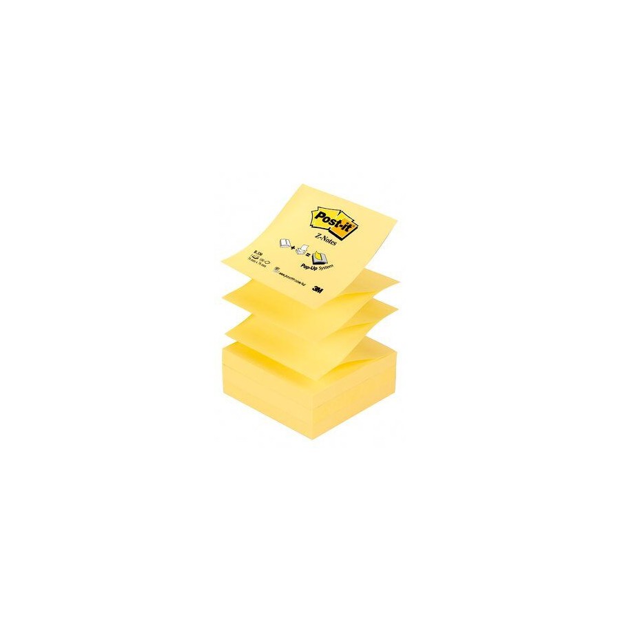 25669-BLOC 100 HOJAS Z-NOTES ADHESIVAS 76X76MM CANARY YELLOW R330-CY-W10 POST-IT 7100317838