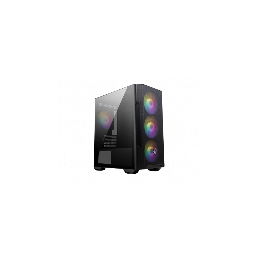 25784-MSI MAG FORGE M100R carcasa de ordenador Midi Tower Negro, Transparente