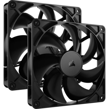 25799-Corsair RS140 Carcasa del ordenador Ventilador 14 cm Negro 2 pieza(s)