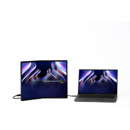 25997-ASUS ZenScreen Fold OLED MQ17QH pantalla para PC 43,9 cm (17.3") 2560 x 1920 Pixeles Quad HD Plata