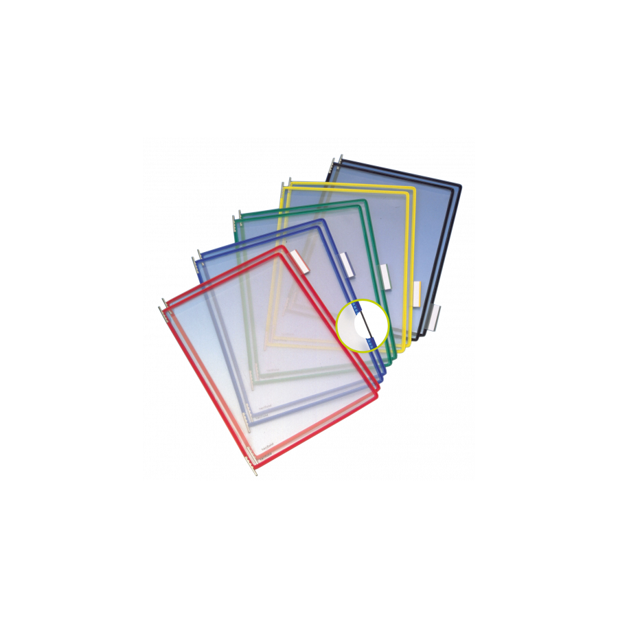 2601-PACK DE 10 FUNDAS CON PIVOTES A4 VERTICAL COLOR SURTIDO TARIFOLD 114009