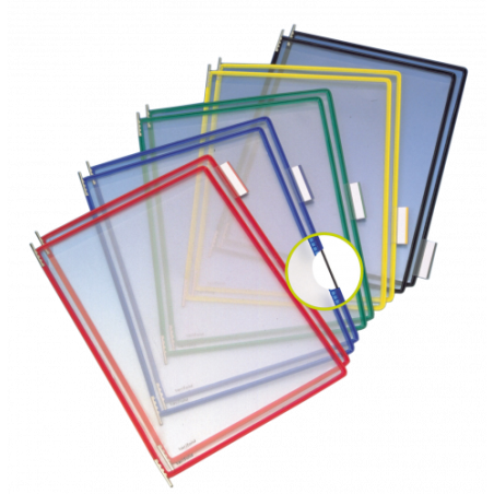 2601-PACK DE 10 FUNDAS CON PIVOTES A4 VERTICAL COLOR SURTIDO TARIFOLD 114009