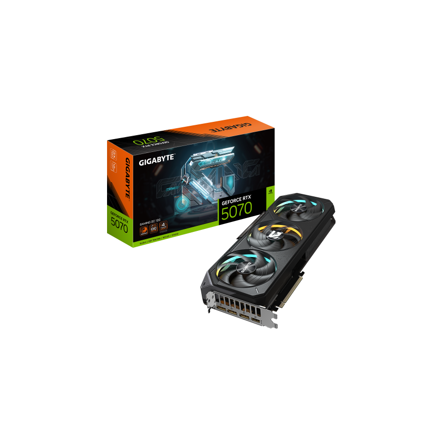 26028-GIGABYTE GeForce RTX 5070 GAMING OC 12G Tarjeta Grafica - 12GB GDDR7, 192 bits, PCI-E 5.0, XXXX MHz Core Clock, 3